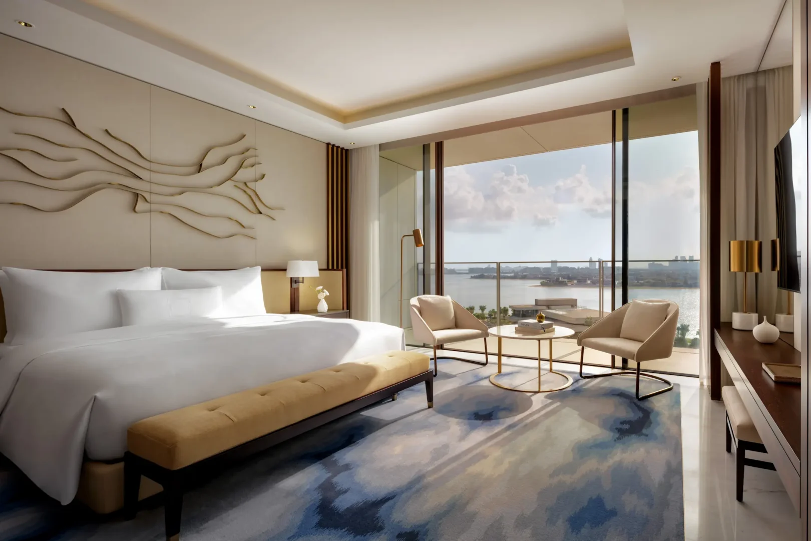 sky terrace suite bedroom at atlantis the royal dubai