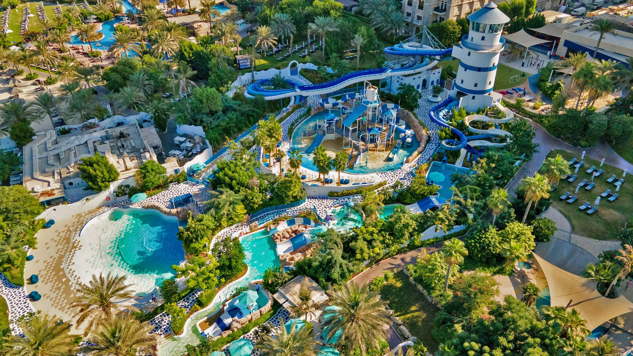 the westin dubai mina seyahi beach resort marina jungle bay waterpark overall view dubai