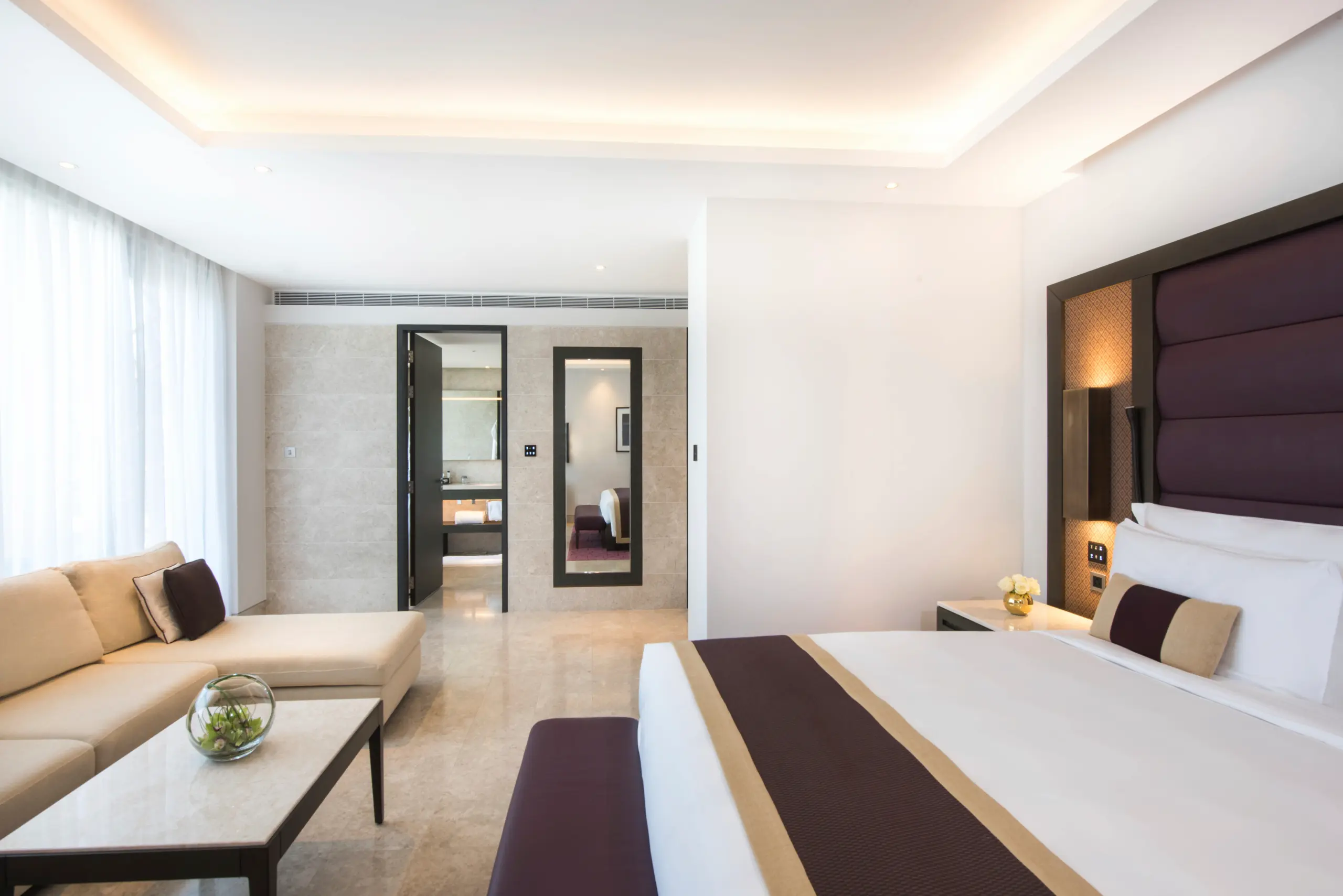 kempinski hotel muscat muscat grand deluxe resort view room with stylish accommodation and resort outlook