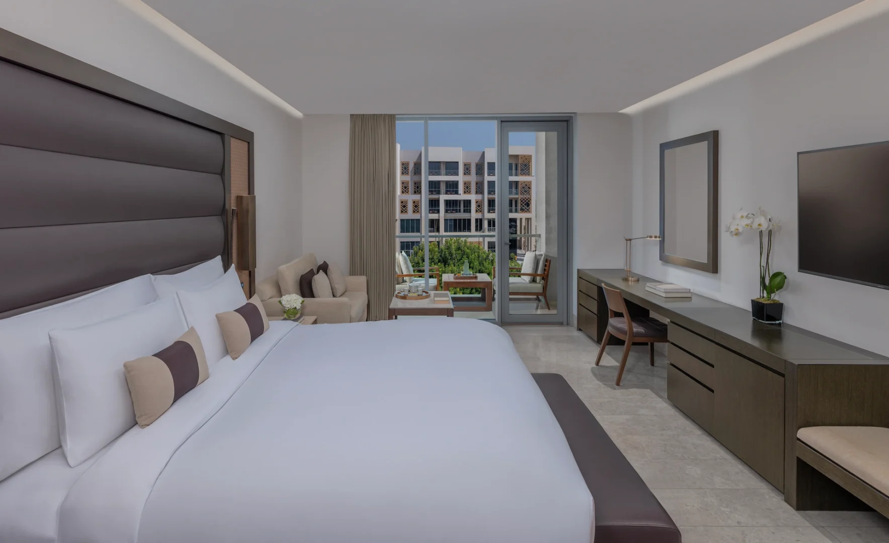 kempinski hotel muscat superior room double bed