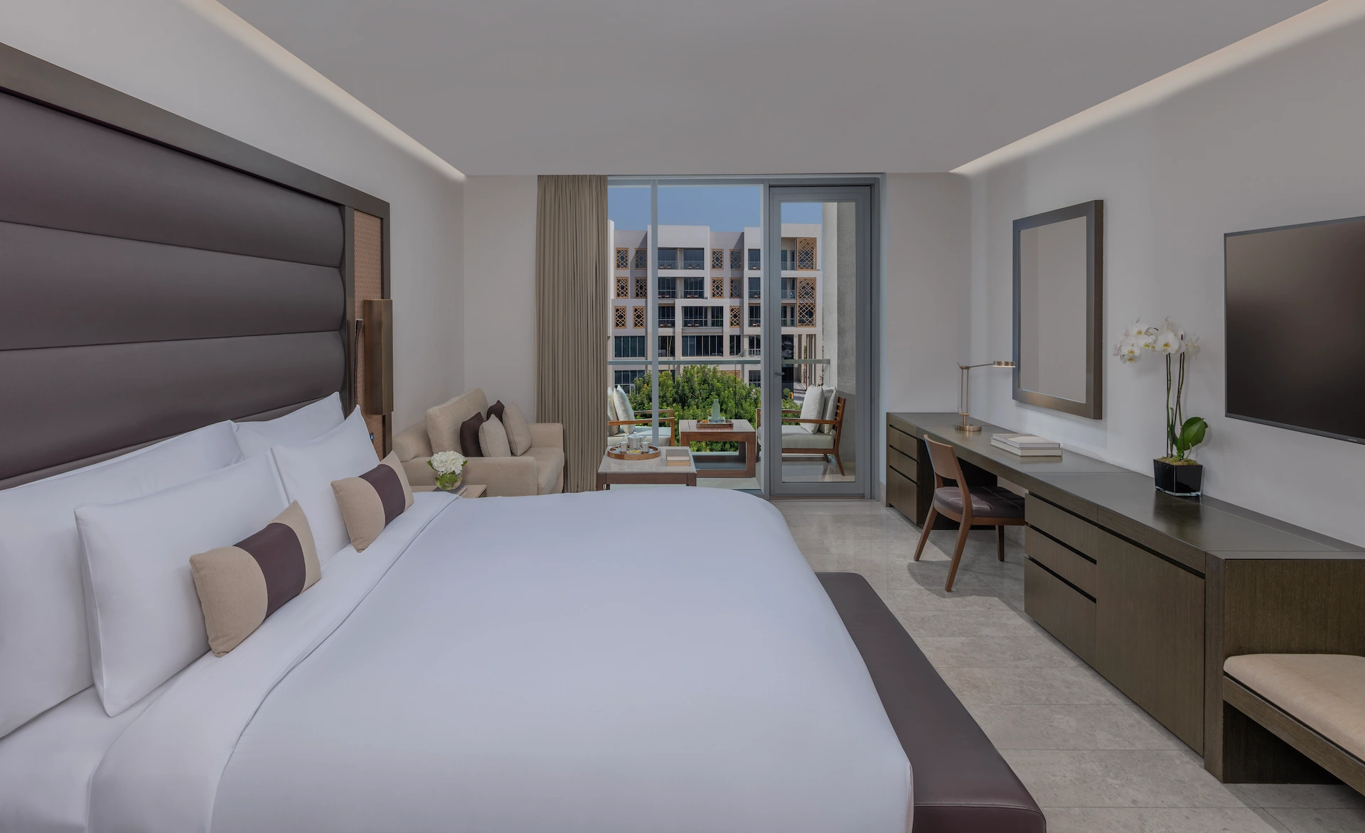 kempinski hotel muscat superior room double bed
