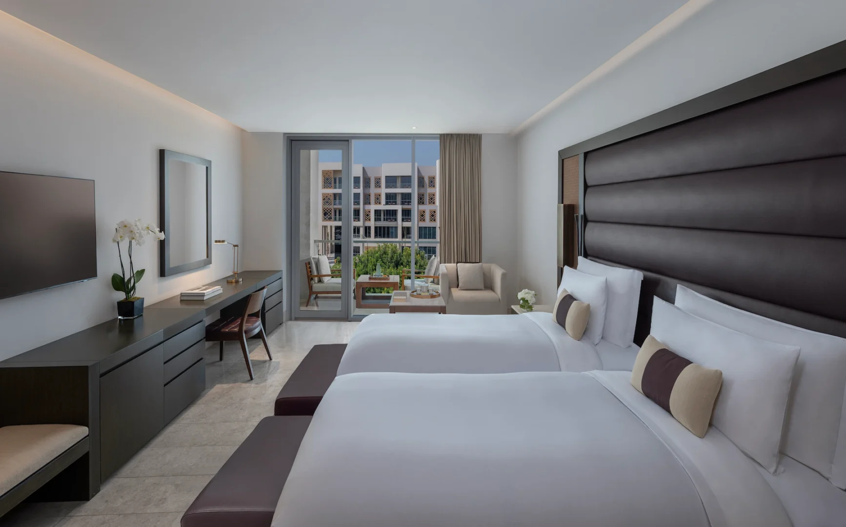 kempinski hotel muscat superior room twin bed