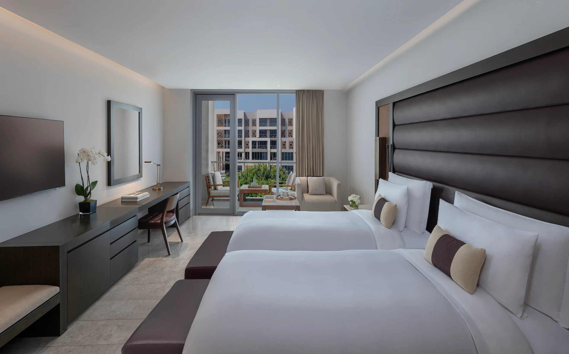 kempinski hotel muscat superior room twin bed