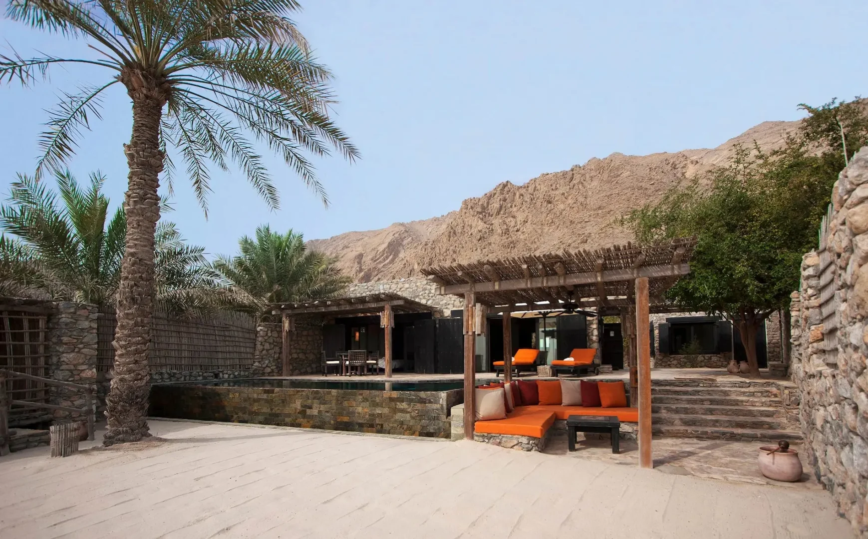 oman six senses zighy bay pool villa suite exterior with private pool and secluded mountain coastal setting
