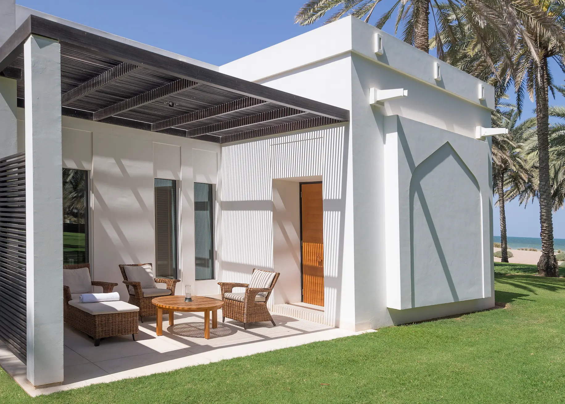 oman the chedi club suite villa exterior with refined architecture and tranquil outdoor setting