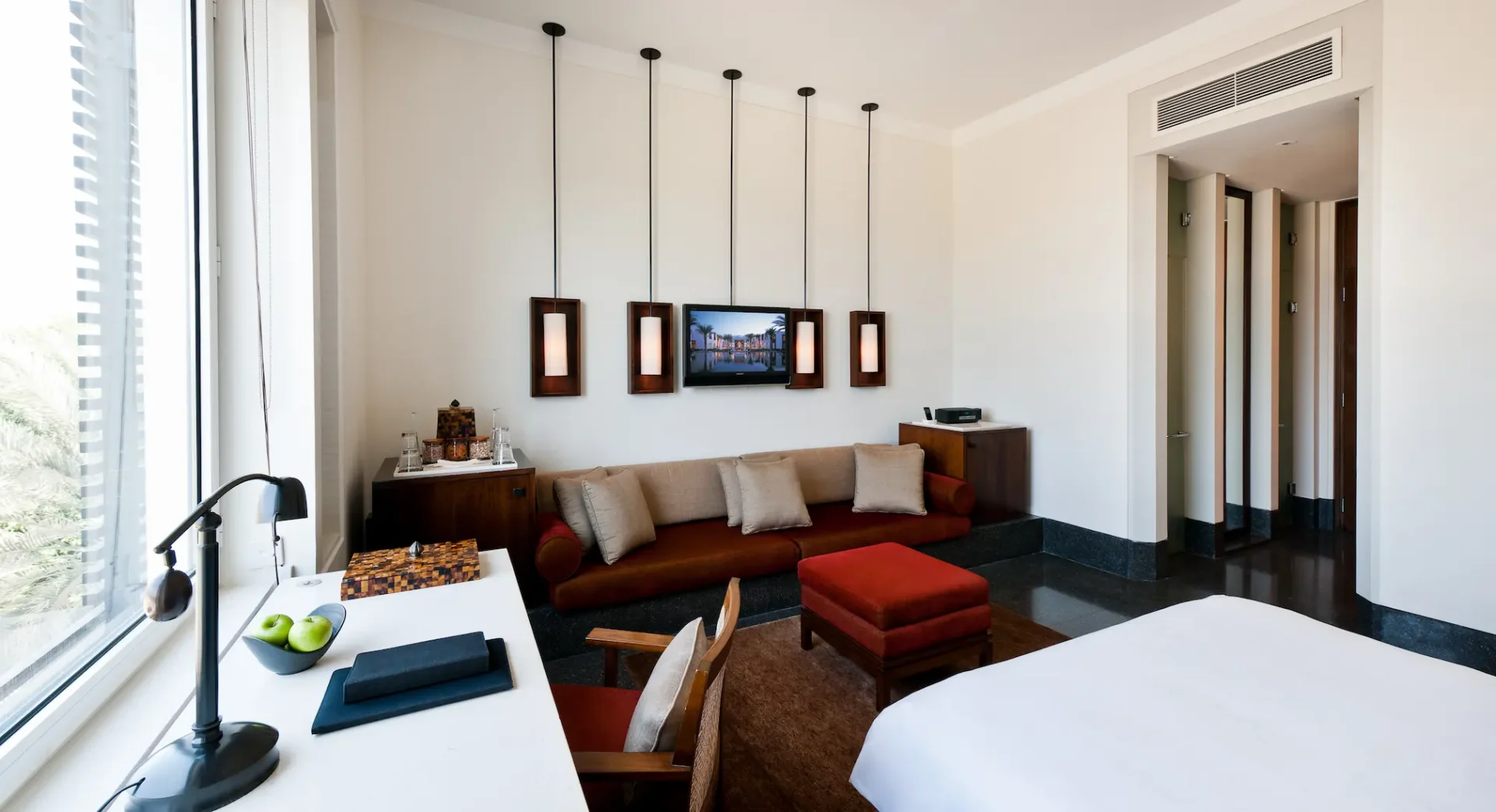 oman the chedi serai room bedroom interior in heritage setting
