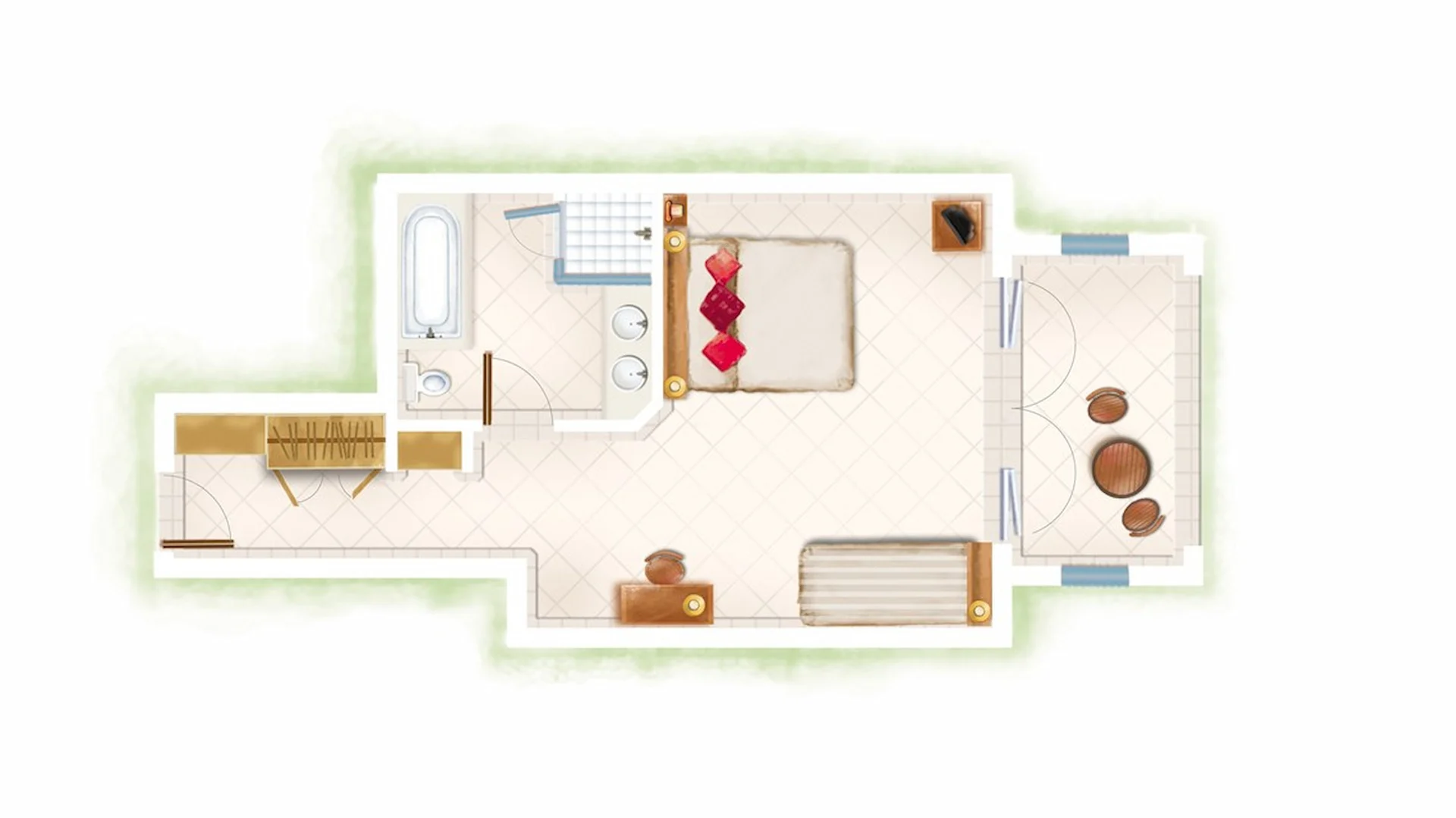 superior room at cannonier beachcomber golf resort and spa mauritius floor plan