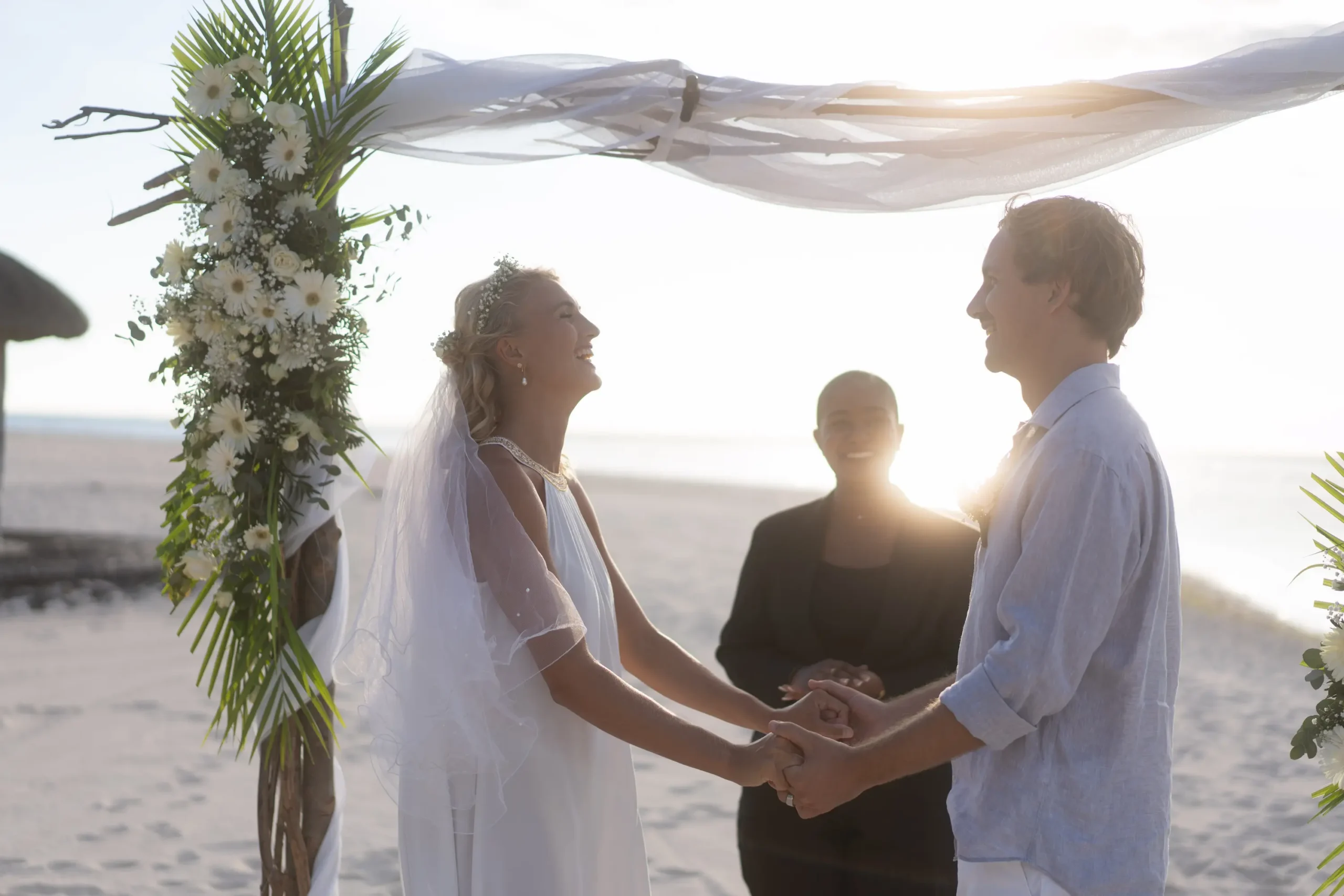paradis beachcomber golf resort spa mauritius beach wedding set along the shoreline with ocean views