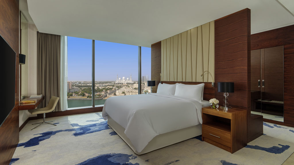 One Bedroom Suite at Fairmont Bab Al Bahr Abu Dhabi featuring separate living and sleeping areas with spacious luxury accommodation
