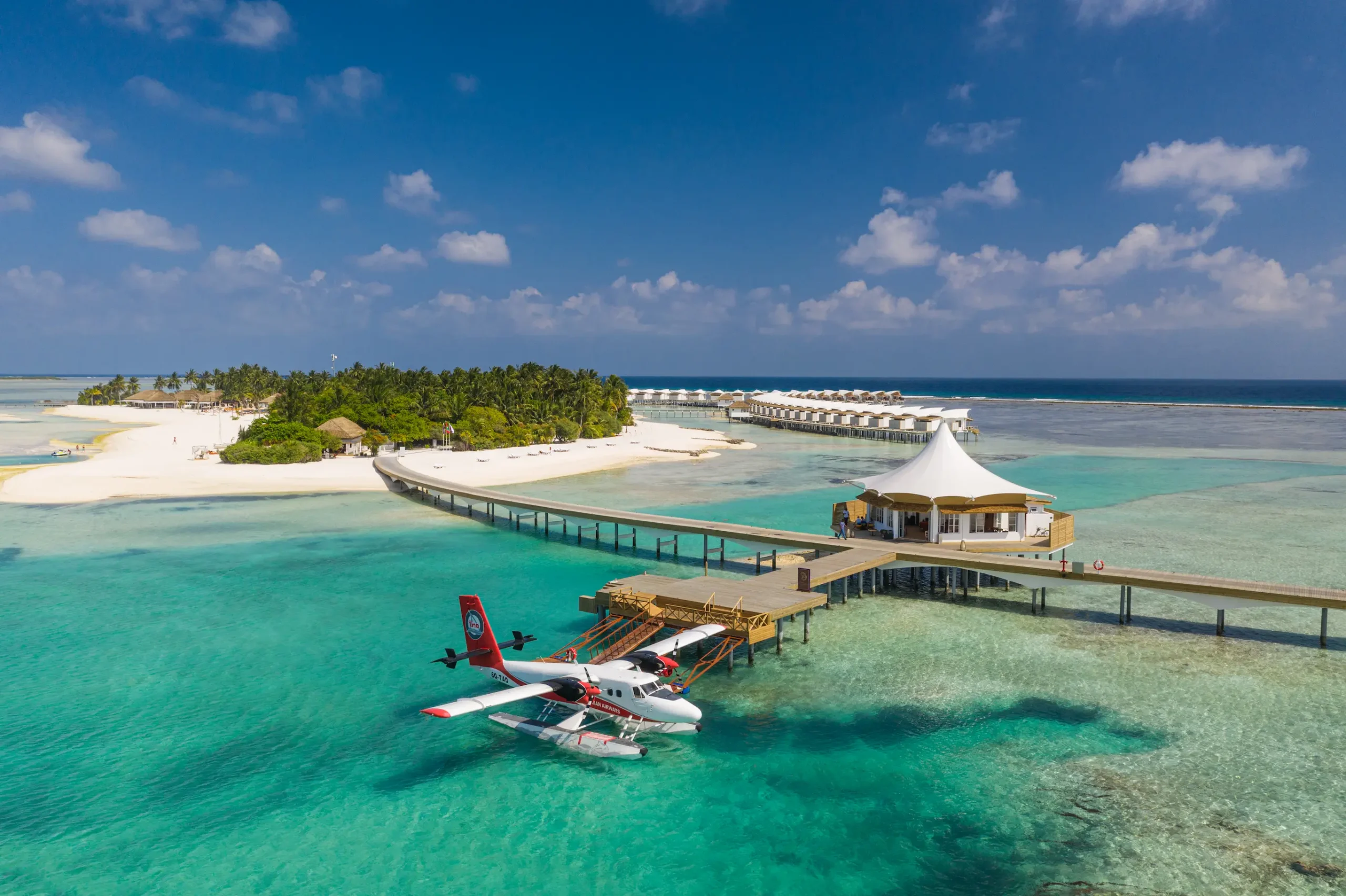 Arrival platform at Cinnamon Hakuraa Huraa Maldives, Maldives.