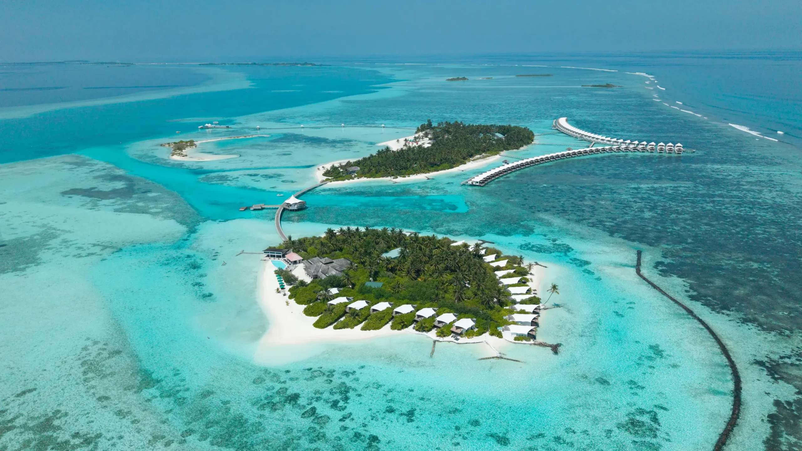 Aerial view of Cinnamon Hakuraa Huraa Maldives, Maldives.