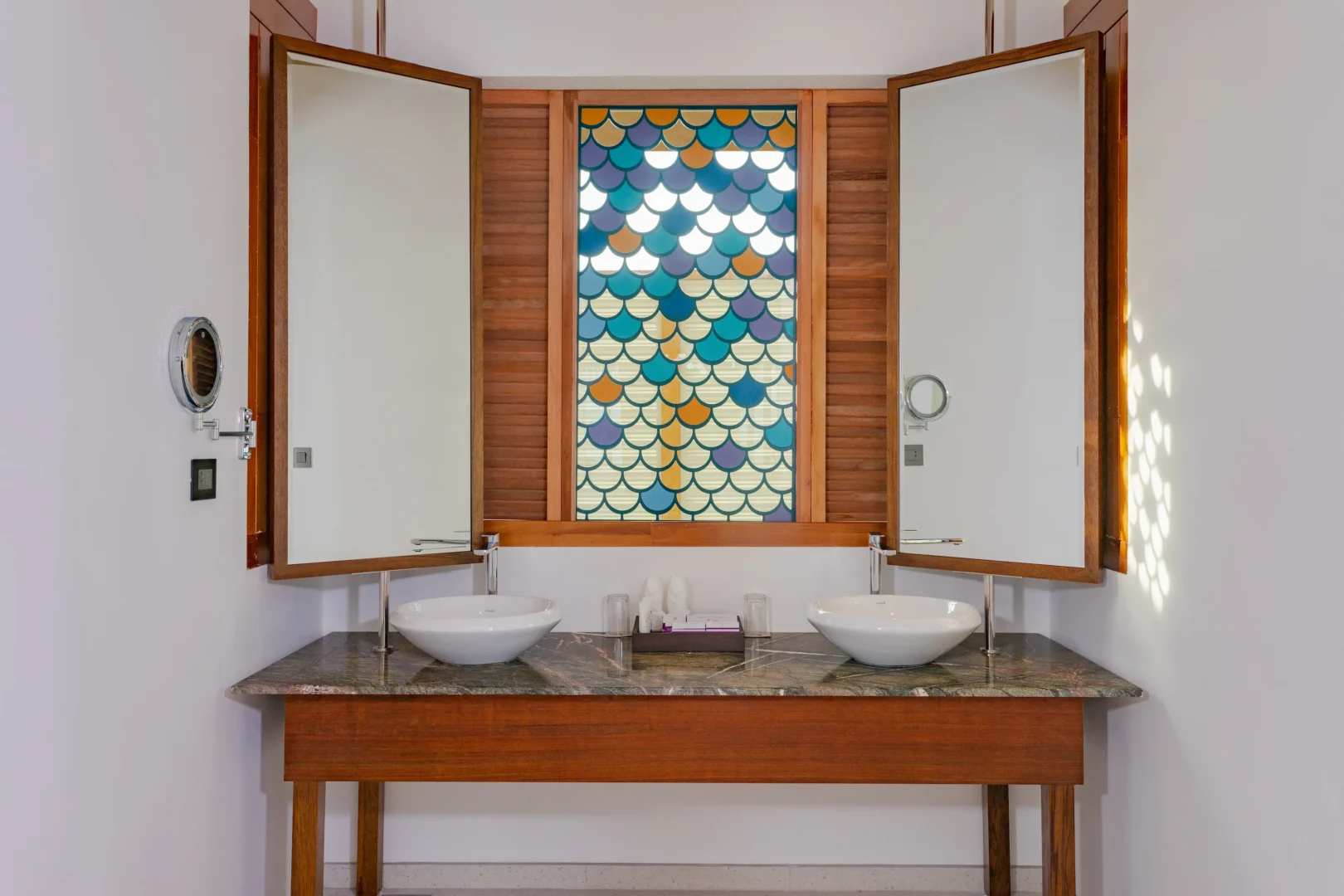 Vanity area in a Water Bungalow at Cinnamon Hakuraa Huraa Maldives, Maldives