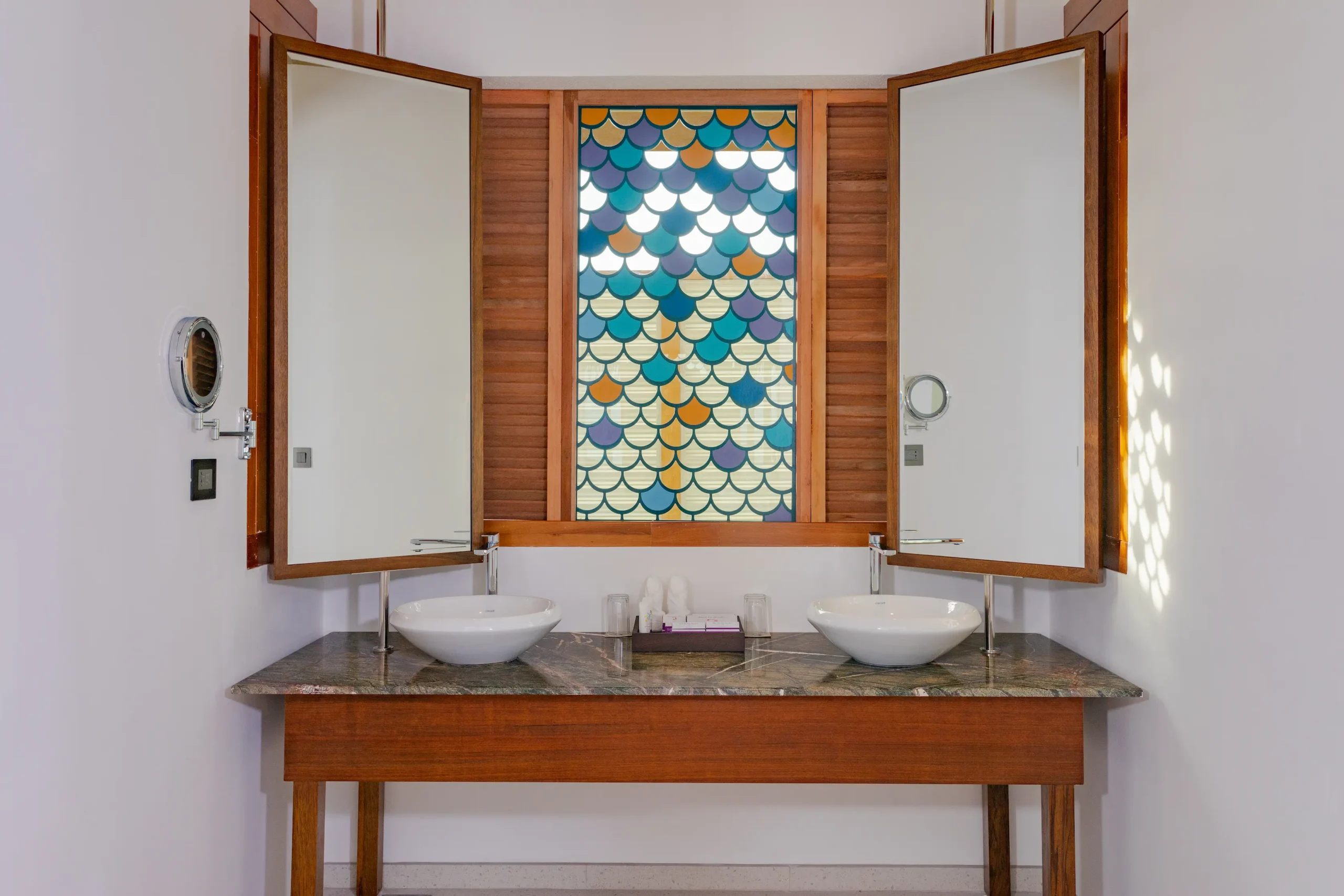 Vanity area in a Water Bungalow at Cinnamon Hakuraa Huraa Maldives, Maldives