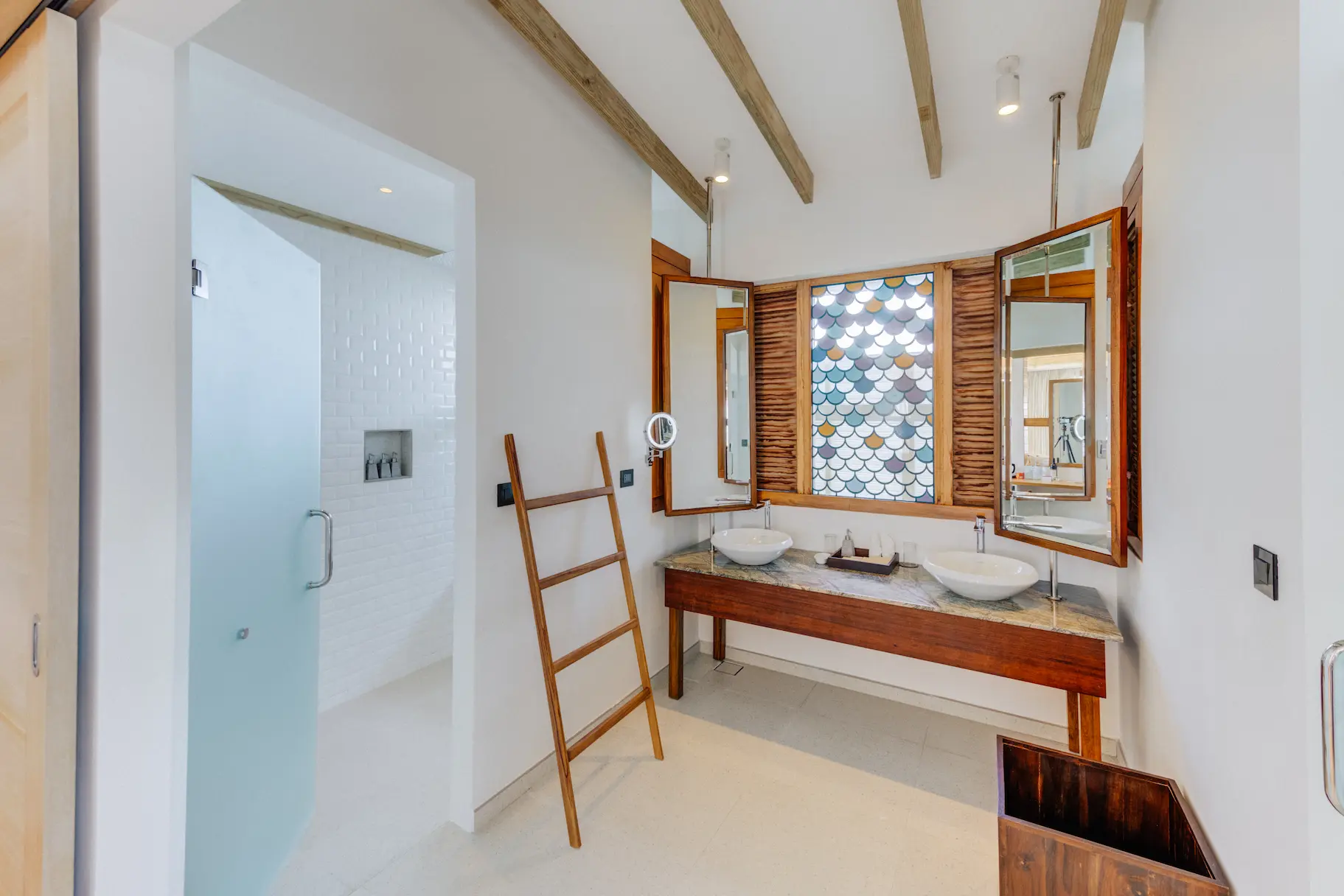 Bathroom in a Water Bungalow at Cinnamon Hakuraa Huraa Maldives, Maldives