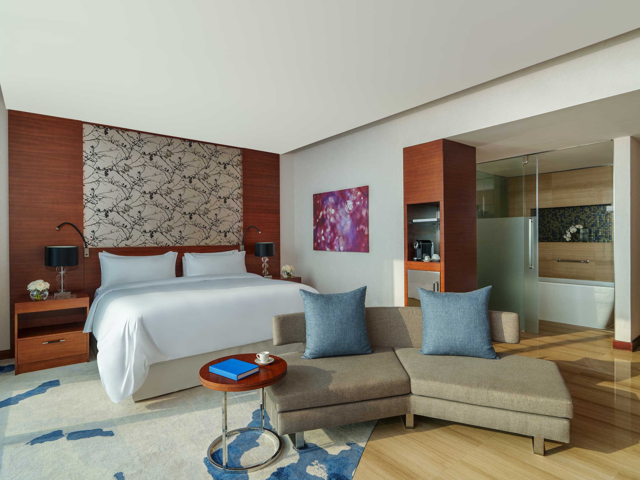 Fairmont Room at Fairmont Bab Al Bahr featuring contemporary décor, king or twin bedding and modern amenities
