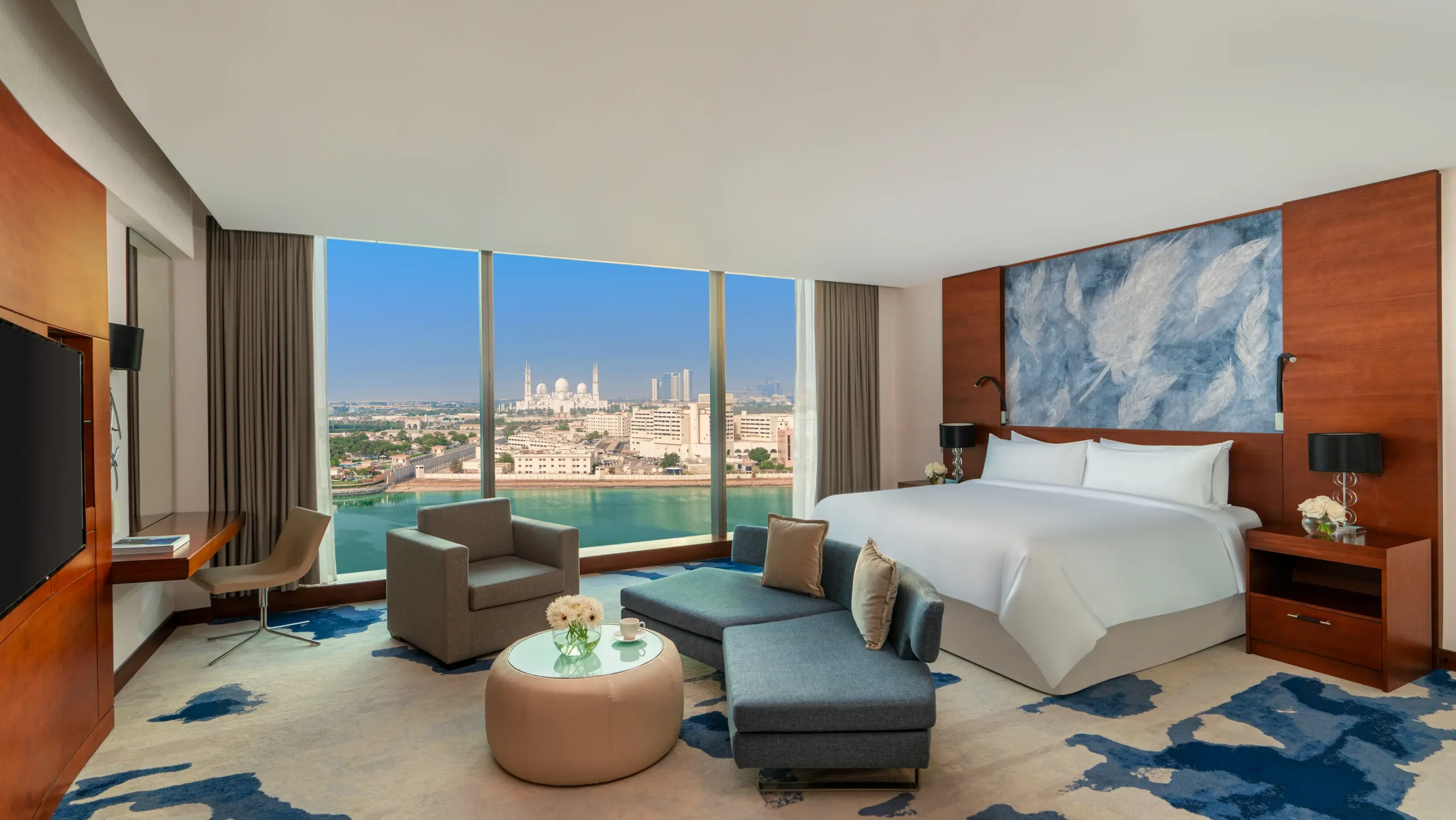 Deluxe View Room at Fairmont Bab Al Bahr Abu Dhabi with spacious accommodation and views across Abu Dhabi Creek