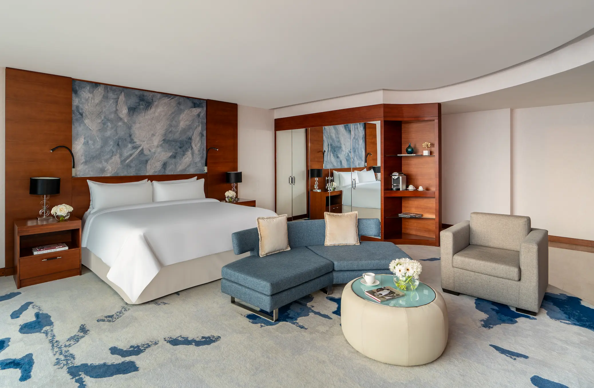 Deluxe Room at Fairmont Bab Al Bahr Abu Dhabi featuring contemporary interiors, spacious accommodation and modern amenities