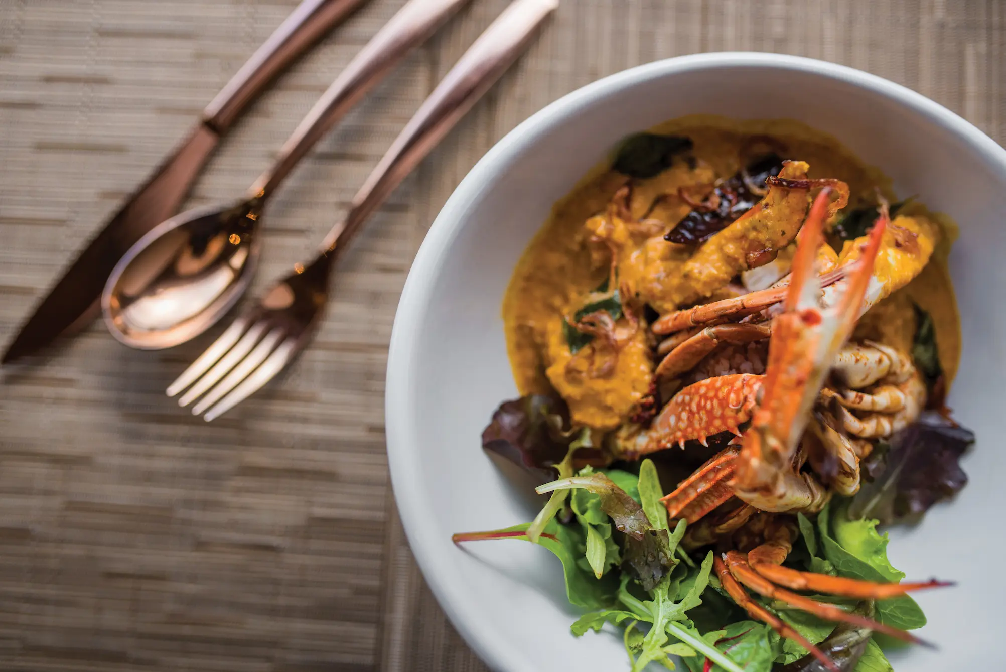 South Asian speciality dish served at Traditions IndoCeylon restaurant at OZEN LIFE MAADHOO, presented with contemporary styling inspired by Indian and Sri Lankan cuisine