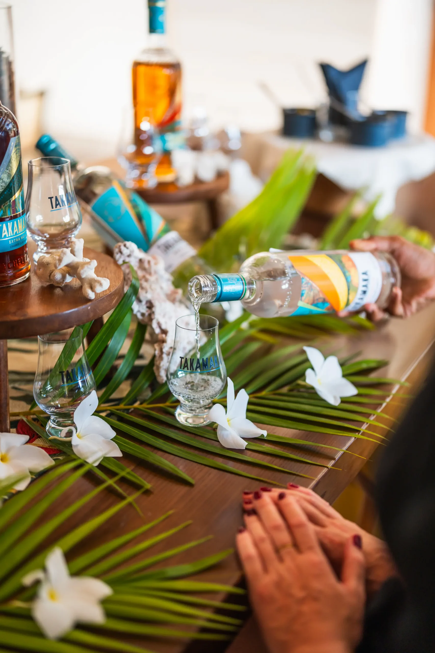 Rum tasting experience near Canopy by Hilton Seychelles Resort in Mahé, Seychelles, showcasing locally produced Takamaka rum and Seychellois heritage.