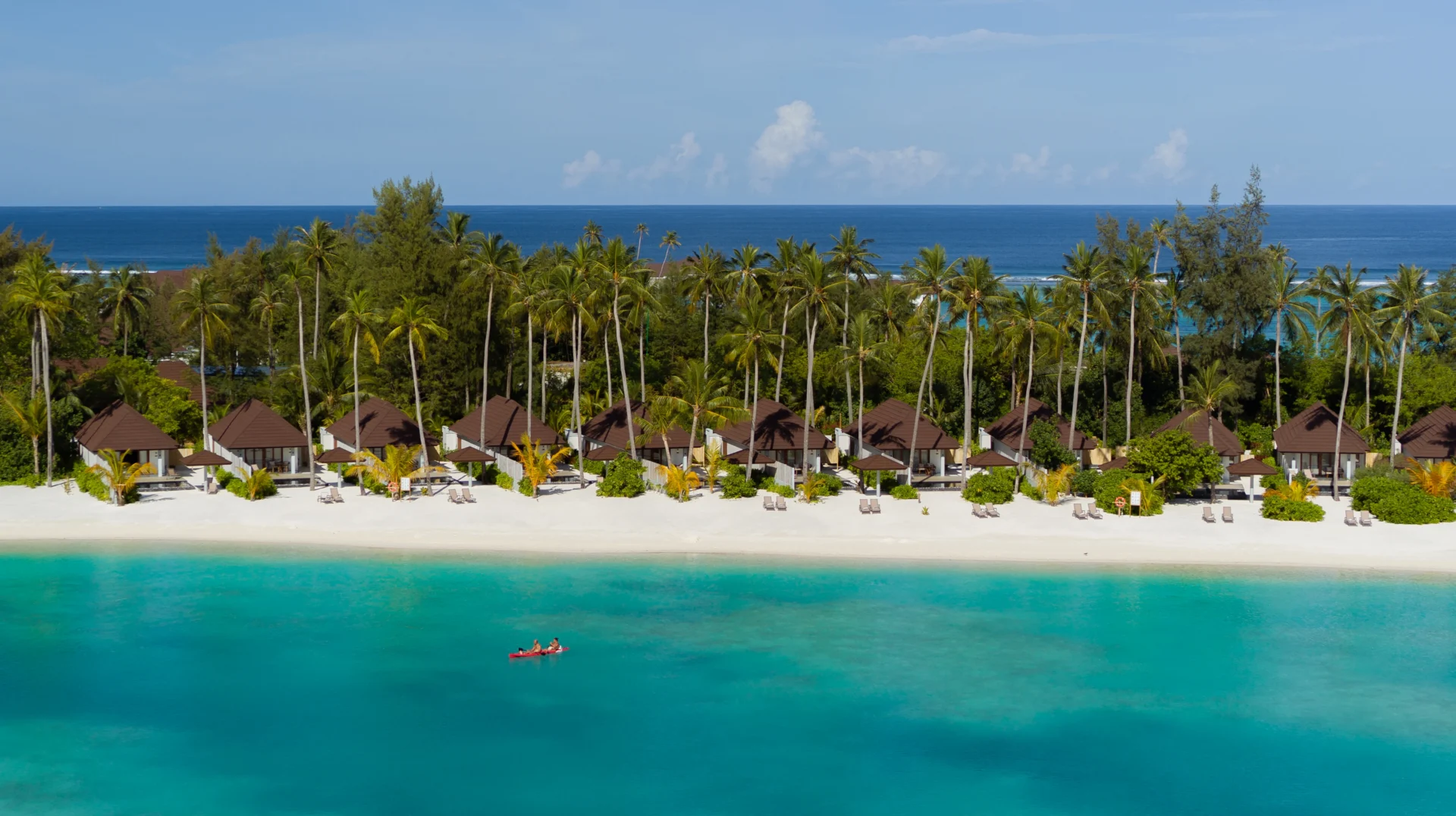 exterior view of a grand beach suite with pool at sun siyam olhuveli maldives featuring beachfront accommodation and a private pool