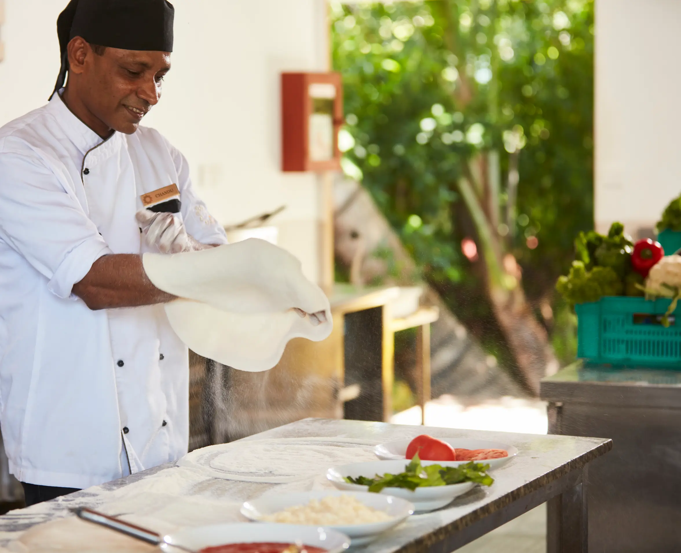 island pizza at sun siyam olhuveli maldives serving freshly prepared pizzas in a beachfront setting