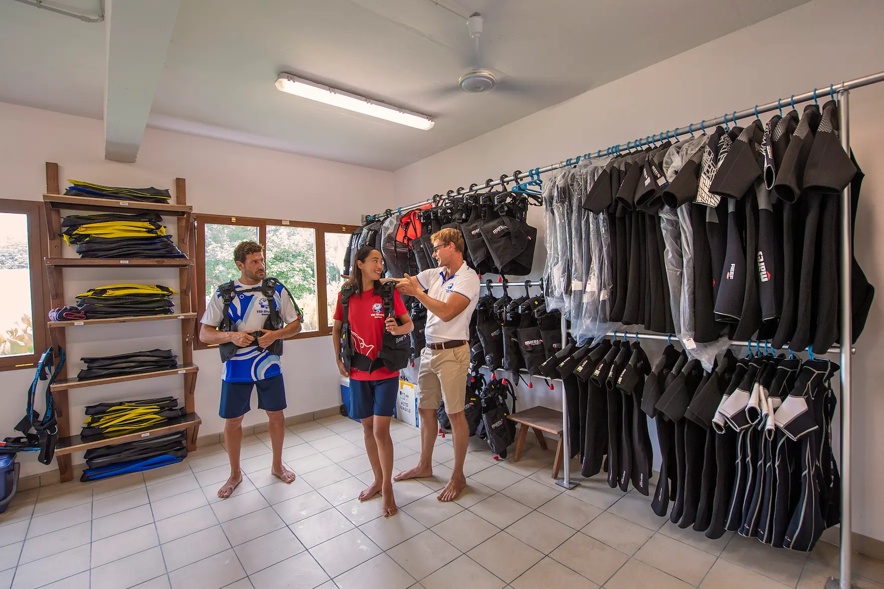 diving centre at emerald maldives resort & spa in the maldives offering diving experiences, snorkelling excursions and access to the marine life of raa atoll