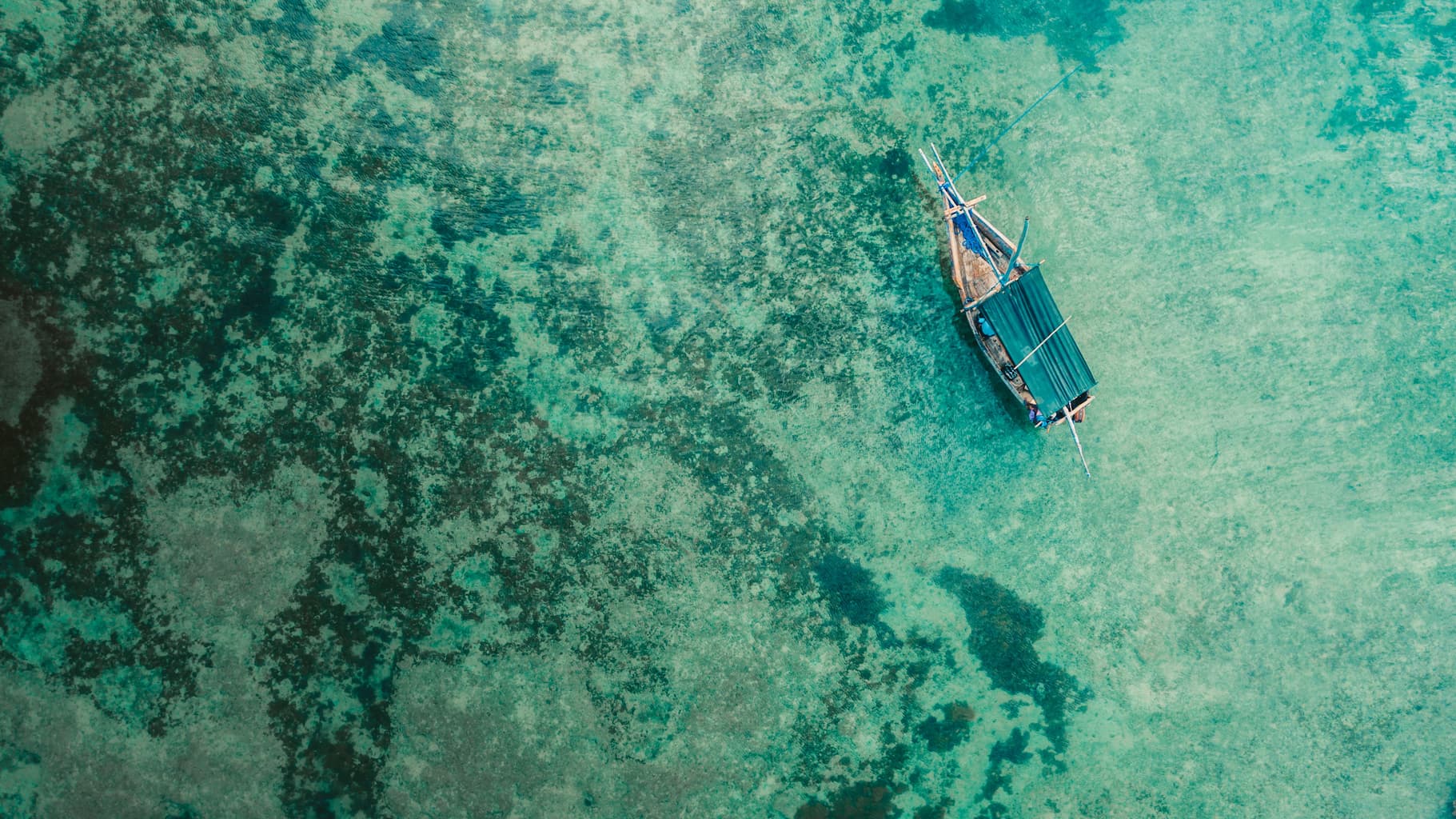 Blue Lagoon excursion in Zanzibar featuring crystal-clear waters and coastal scenery, available to guests staying at The Neela Boutique Hotel Stone Town.